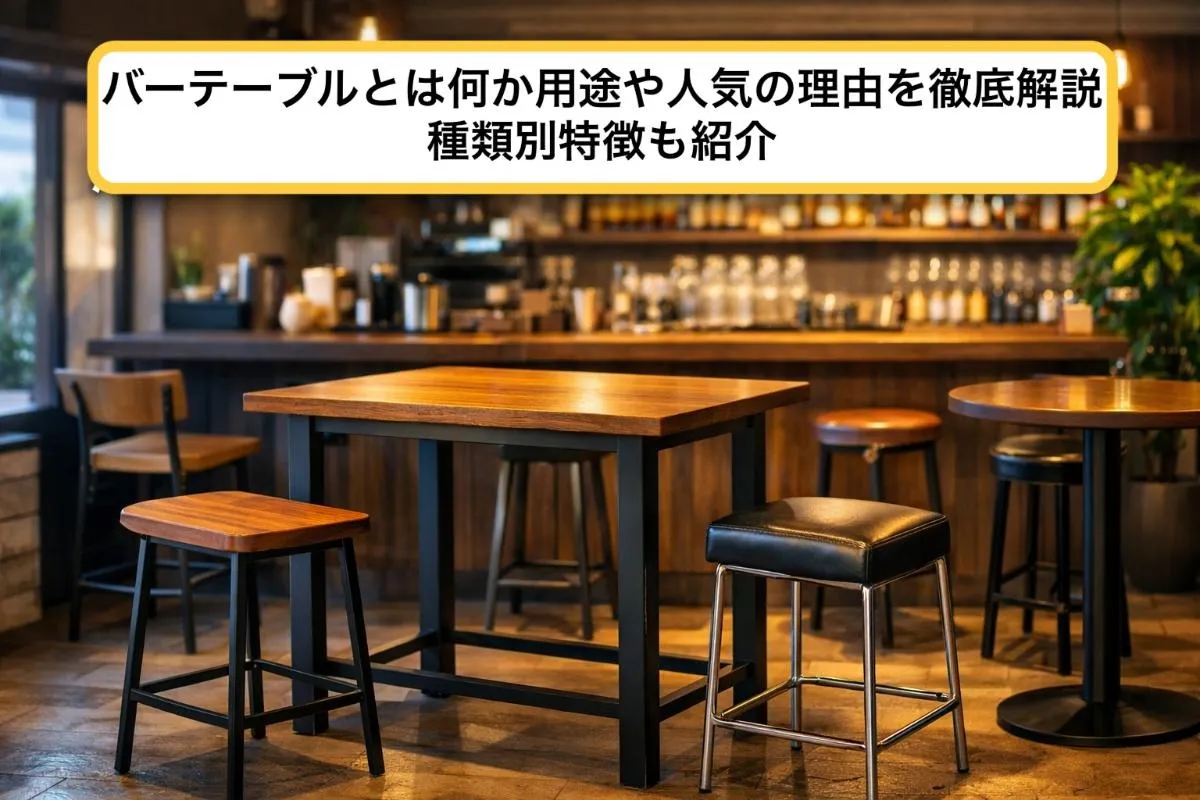 バーテーブルとは何か用途や人気の理由を徹底解説｜種類別特徴も紹介